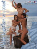 Katerina & Olesia & Valentina in Three Together On Coast gallery from GALITSIN-NEWS by Galitsin