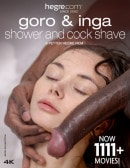 Goro &amp; Inga Shower And Cock Shave video from HEGRE-ART VIDEO by Petter Hegre