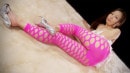 Shizuka Maeshiro - Hot Pink Hole Leggings video from LEGS JAPAN