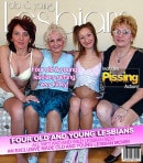 Akira & Jutka & Luisa & MaireAnn in Three Mature Lesbian Nymphos Trick A Teeny Babe Into A Very Kinky Foursome from MATURE.NL