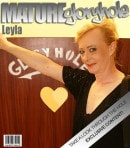 Leyla in Hairy Mature Lady Sucks And Fucks A Big Black Cock During Hardcore Gloryhole Sex video from MATURE.NL