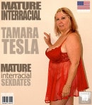 Tamara Tesla in Big Tits Curvy Mature Lady Sucking A Big Black Cock video from MATURE.NL
