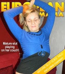 Bertha in This Mature Lady Loves To Masturbate In The Couch video from MATURE.NL