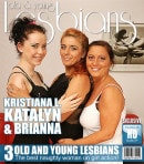 Brianna & Katalyn & Kristiana L in Three Horny Lesbians Having Great Fun With Eachother video from MATURE.NL