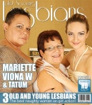 Elenore & Mariette & Viona W in Horny Old And Young Lesbians Playing With Eachother video from MATURE.NL