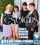 Enrica O & Erina V & Nishka & Penelope in Four Horny Lesbians Licking Eachohters Juicy Pussy And Ass video from MATURE.NL