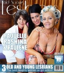 Paulene & Raquelle & Rashina in Young And Older Lesbians Licking And Kissing Eachother video from MATURE.NL