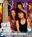 Elonka & Evita S & Maxine O in Stepmother And Stepdaughter And A Mature Girlfriend Having A Lesbian 3some from MATURE.NL