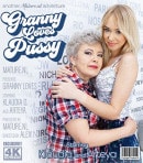 Young Lesbian Gal Eats Mature Lesbian Ass