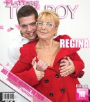 Regina T in Horny Grandma Sucks Young Toy Boy's Cock And Gets Her Pussy Pounded video from MATURE.NL