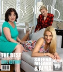 Alma & Cherry Kiss & Melana in Two Lesbian Housewives And One Sexy Young Babe Go Down On Each Other In Hot Lesbian Threesome