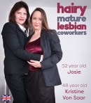 Josie & Kristine Von Saar in Desperate Hairy Housewives Licking Each Other's Bush video from MATURE.NL