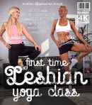 Jessica-Alessandra & Viki Bolotova in A First Time Private Lesbian Yoga Class Gets Wet And Wild video from MATURE.NL