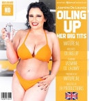 Jasmine De Launay in Big Breasted Jasmine De Lanunay Is Oiling Up Her Boobs video from MATURE.NL