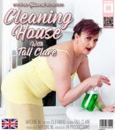 Cougar Tall Clare Gets Very Frisky During Cleaning At Home