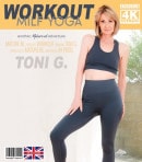 Sporting Skinny MILF Toni G. Loves Working Out Her Shaved Pussy And Climax