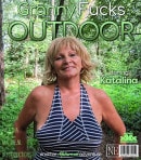 Horny Hairy Granny Katalina Gets Fucked By A Stranger Outdoor