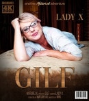 Lady X Is A Horny Nympho GILF That Satisfies Her Shaved Pussy With A Clitsucker Toy video from MATURE.NL