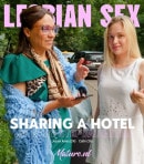 MILF Cathi And 24 Year Old Stepdaughter Jessie Ames Share A Lesbian Hotel Room