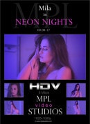 Mila in Neon Nights video from MPLSTUDIOS by Adam Green