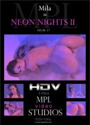 Mila in Neon Nights II video from MPLSTUDIOS by Adam Green
