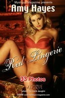 Amy Hayes in Red Lingerie gallery from MYSTIQUE-MAG by Mark Daughn