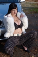 Annemarie in White Fur Jacket gallery from NADINE-J