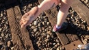 Nikki Sequoia in One Shoe Stroll On The Train Tracks video from NIKKISFETISHES
