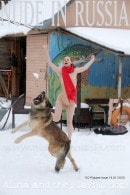 Alina And The Playful Dog gallery from NUDE-IN-RUSSIA