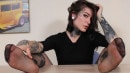 Refen Dangles Sexy Pumps And Shows Nylon Soles In Office video from NYLONFEETLOVE