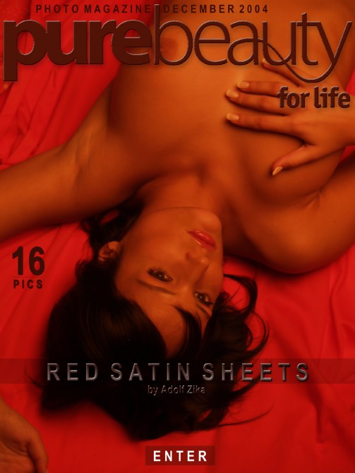 Bara in Red Satin Sheets gallery from PUREBEAUTY by Adolf Zika