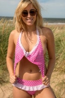 Anna B in Pink & White Polkadot Bikini gallery from REALBIKINIGIRLS