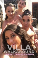 Hanna T & Jo X & Sam G & Tia B in Villa Walkaround gallery from REALBIKINIGIRLS