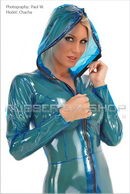 Chacha in Enclosure Hooded Plastic Catsuit gallery from RUBBEREVA by Paul W