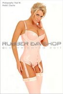 Chacha in Pink and White Corselet Outfit gallery from RUBBEREVA by Paul W