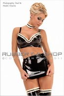 Chacha in Rubber Mini Apron With Bow gallery from RUBBEREVA by Paul W