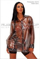 Danni in Mens Long Sleeved Plastic Shirt gallery from RUBBEREVA by Paul W