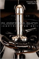 Rubber Eva in Solid Stainless Steel Cock and Balls Dildo gallery from RUBBEREVA by Paul W