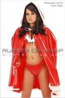 Hooded Plastic Frilly Cape