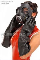 Sasha in Rubber Danish Gasmask gallery from RUBBEREVA by Paul W