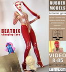 Beatrix in Changing Face video from RUBBERMODELS