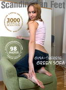 Gina-Theresa in Green Sofa gallery from SCANDINAVIANFEET