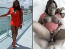 Big Tit Ebony Porn Babe Uses Both Holes