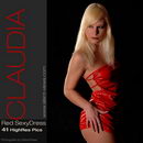 Claudia in #39 - Red Sexy Dress gallery from SILENTVIEWS