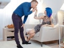 Keoki Star in Blue-haired Babe Enjoys Dick On Floor gallery from TEENSEXMANIA