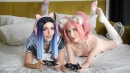 Mia Delphy & Sia Siberia in Cosplay With Happy Ending video from VIRTUALTABOO