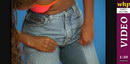 Ebony pisses her jeans video from WETTINGHERPANTIES by Skymouse