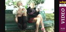 Harmony & Kimberly in ...continue their wet adventures with some public wetting video from WETTINGHERPANTIES by Skymouse