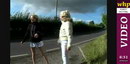 Harmony & Kimberley do some roadside panty-wetting video from WETTINGHERPANTIES by Skymouse