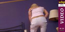 Sexydesperate Natalia pees her white pants